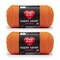 Red Heart Super Saver Jumbo Pumpkin Yarn - 2 Pack of 396g/14oz - Acrylic - 4 Medium (Worsted) - 744 Yards - Knitting/Crochet